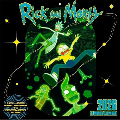Nástěnný kalendář Rick & Morty 2026 (16 měsíců)