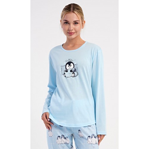 Dámské pyžamo dlouhé Tučňák