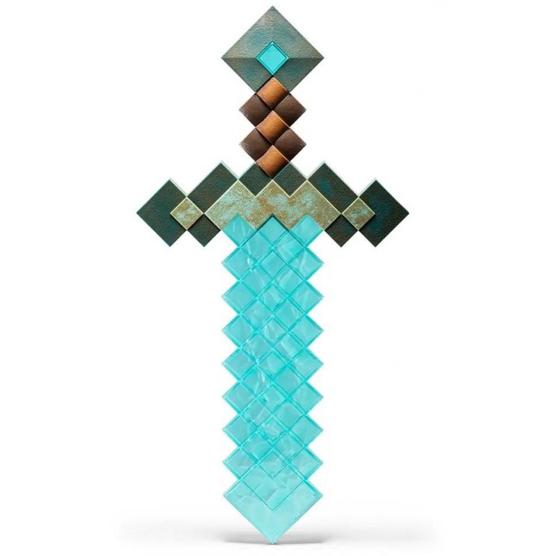 Replika Minecraft - Diamantový meč se stojanem
