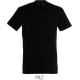Jednobarevné černé tričko Sols - pánské