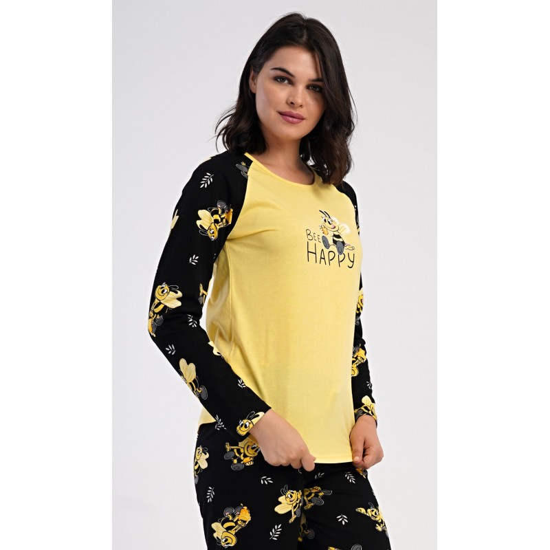 Dámské pyžamo dlouhé Včelka