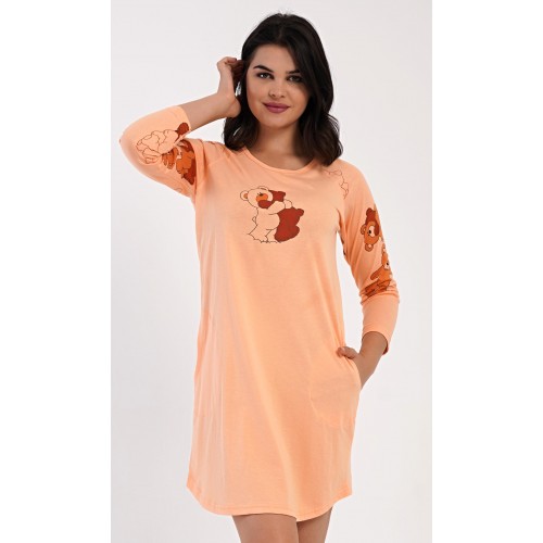 Dámské domácí šaty s tříčtvrtečním rukávem Patricia