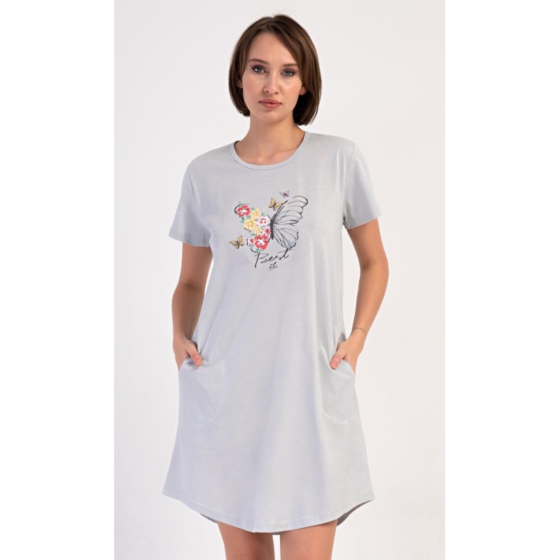 Dámské domácí šaty s krátkým rukávem Amelia