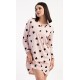 Dámská noční košile s dlouhým rukávem Srdce