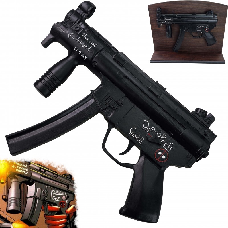 AF Pryskyřicová zbraň "DEADPOOL'S SMG" s plaketou - Marvel