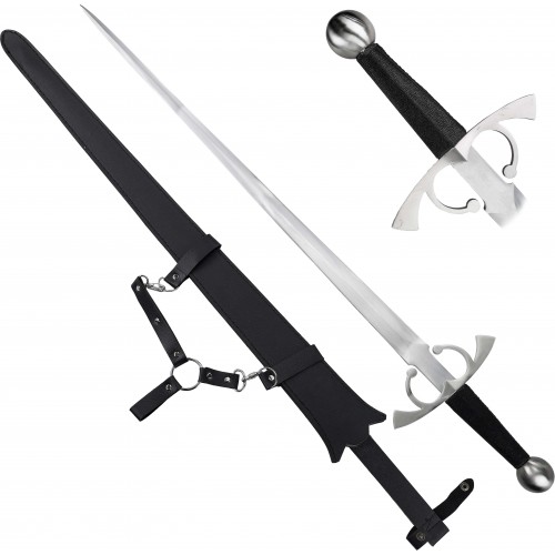 AF Ostrý středověký meč "ARMING SWORD" s pochvou na opasek - HQ!
