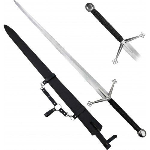 AF Ostrý ocelový meč "MIGHTY CLAYMORE" s pochvou na opasek - HQ!