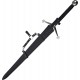 AF Ostrý ocelový meč "MIGHTY CLAYMORE" s pochvou na opasek - HQ!