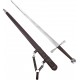 AF Ostrý středověký meč "CRUX INVICTA" s dřevěnou pochvou - HQ!