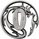 AF Dekorativní sada pro samurajský meč "DRAGON ORNAMENTS" 2 druhy Barva: Stříbrná