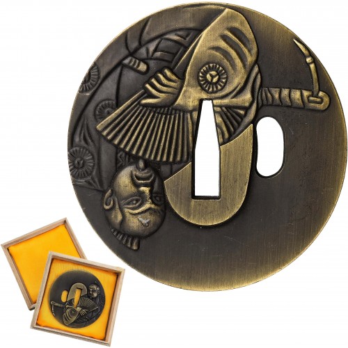 AF Náhradní záštita pro samurajské meče "KABUKI MASK TSUBA"