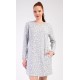 Dámské domácí šaty s dlouhým rukávem Flowers
