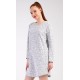 Dámské domácí šaty s dlouhým rukávem Flowers