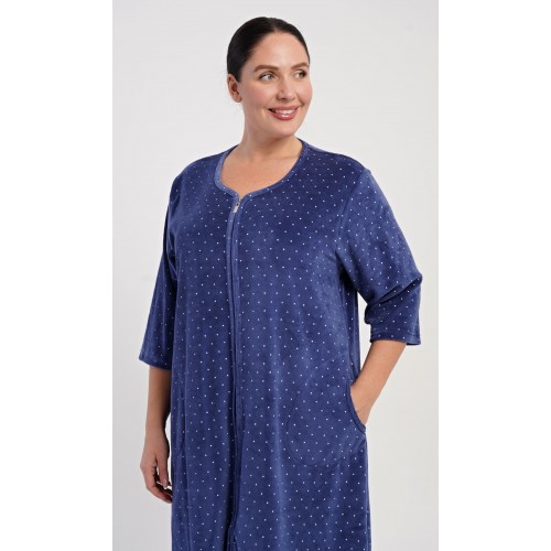 Dámské domácí šaty s tříčtvrtečním rukávem Alex