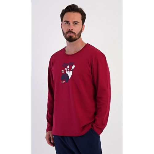 Pánské pyžamo dlouhé Bowling