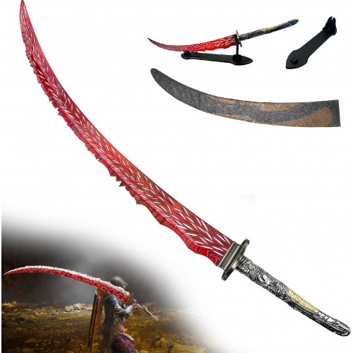 Jolly Ocelový meč "DRAGON HUNTER'S KATANA" se stojánkem - Elden Ring