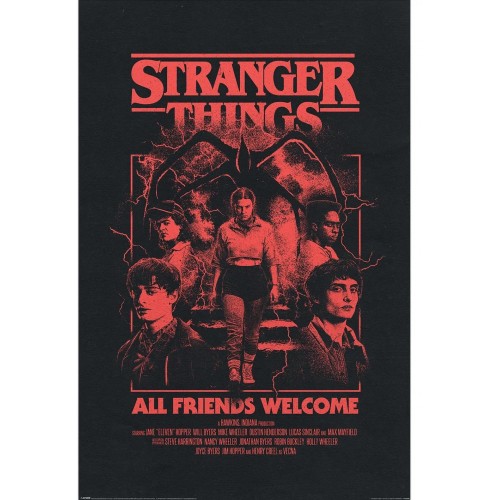 Plakát Stranger Things - All Friends Welcome