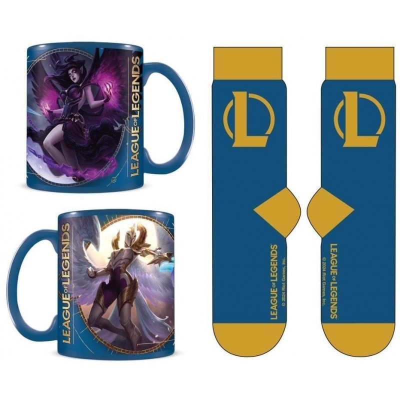 Dárková sada League of Legends - Hrnek a ponožky Kayle & Morgana