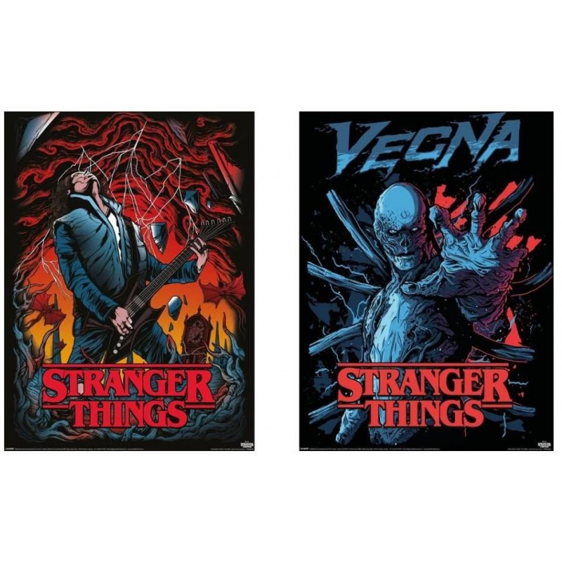 Sada plakátů Stranger Things - Eddie & Vecna (2 ks)