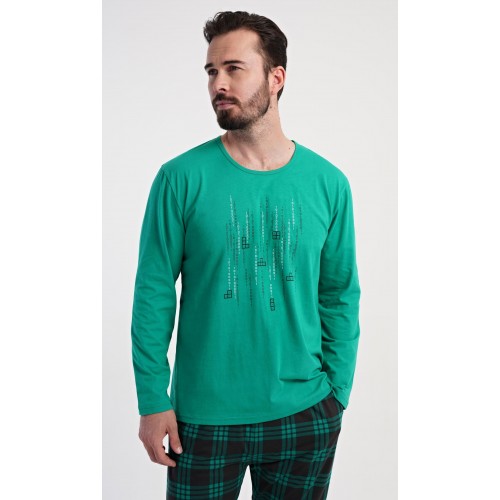 Pánské pyžamo dlouhé Tetris