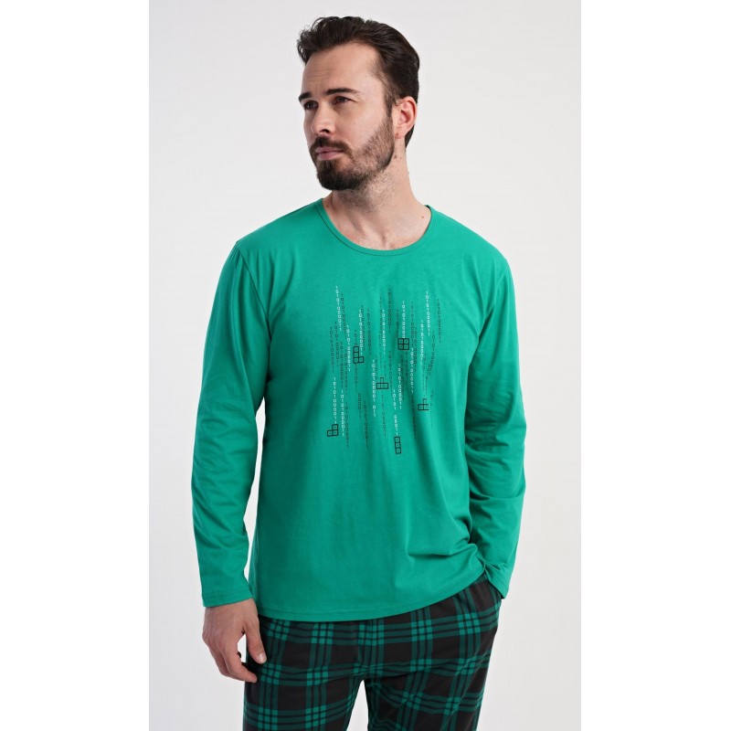 Pánské pyžamo dlouhé Tetris