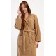 Dámský župan dlouhý s kapucí Karamelka
