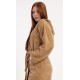 Dámský župan dlouhý s kapucí Karamelka