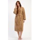 Dámský župan dlouhý s kapucí Karamelka