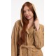 Dámský župan dlouhý s kapucí Karamelka