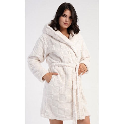 Dámský župan krátký s kapucí Karolína