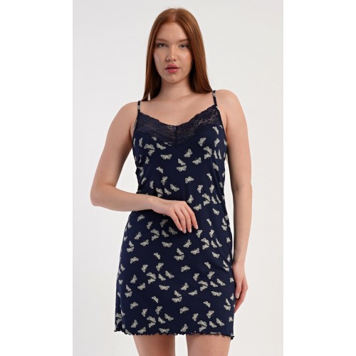 Dámská noční košile na ramínka Motýlci