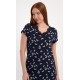 Dámská noční košile s krátkým rukávem Motýlci