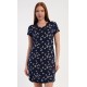 Dámská noční košile s krátkým rukávem Motýlci