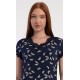 Dámská noční košile s krátkým rukávem Motýlci