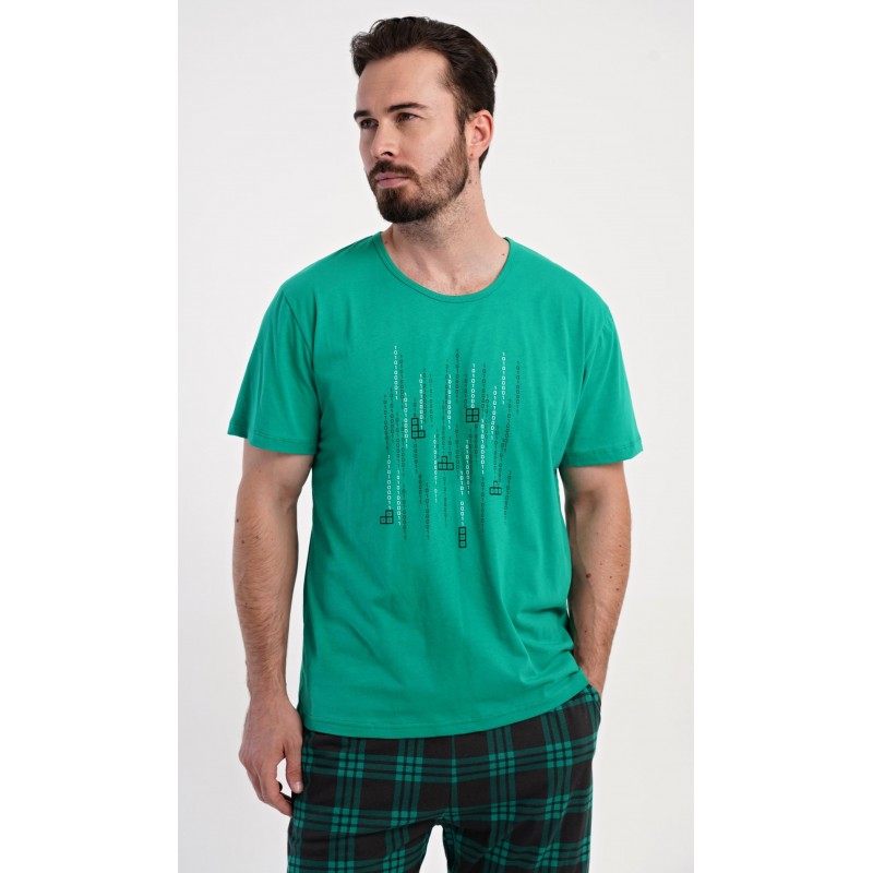 Pánské pyžamo šortky Tetris