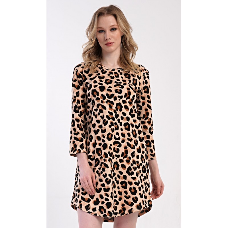 Dámské domácí šaty s tříčtvrtečním rukávem Laura