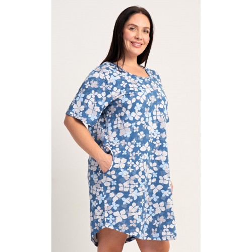 Dámské domácí šaty s krátkým rukávem Diana