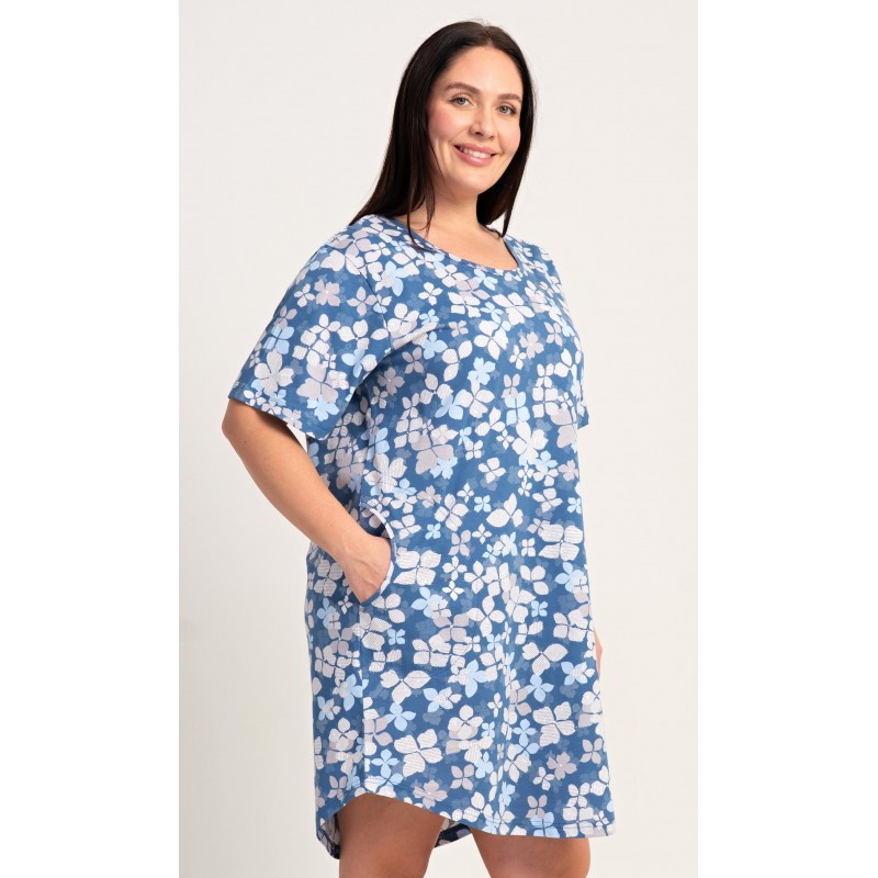 Dámské domácí šaty s krátkým rukávem Diana