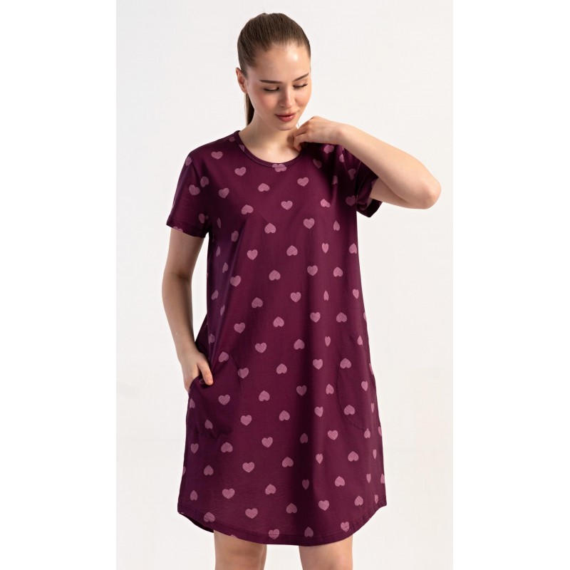 Dámské domácí šaty s krátkým rukávem Heart