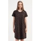 Dámské domácí šaty s krátkým rukávem Káva