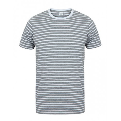 Pruhované tričko Bílo-šedé SF - unisex