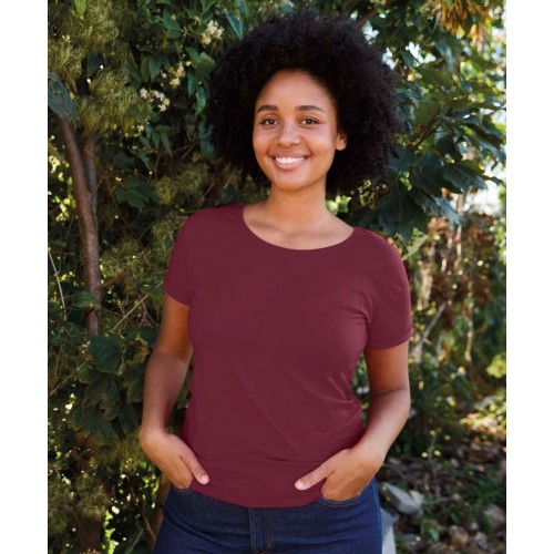 dámské bio tričko s ohrnutými rukávy