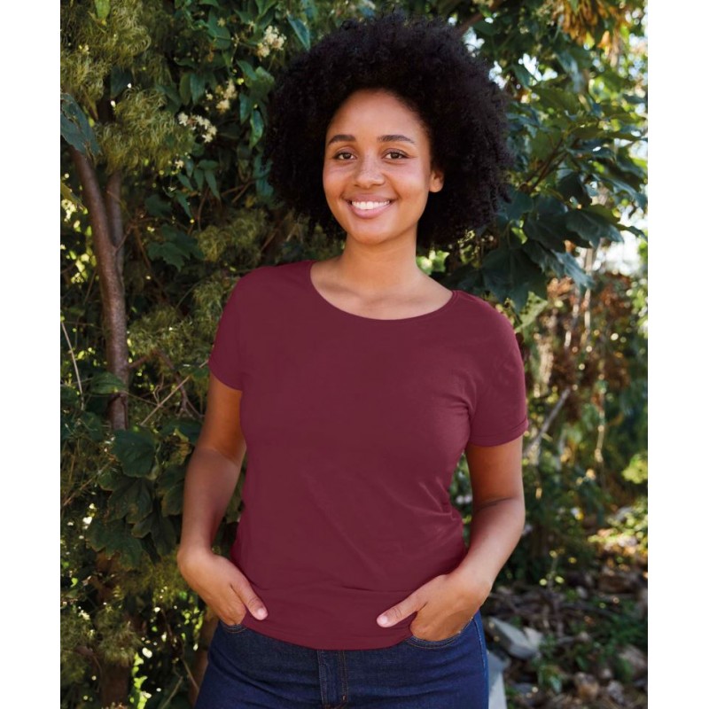 dámské bio tričko s ohrnutými rukávy