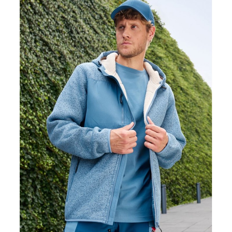 Pletená flecová bunda