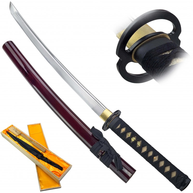 AF Ostré wakizashi "ROYAL WINE" s výbavou