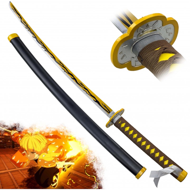AF Ocelová nichirin katana "ZENITSU AGATSUMA" - Demon Slayer