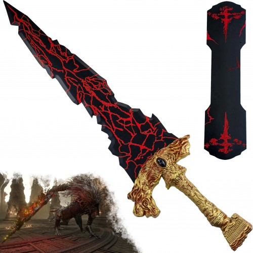 AF Masivní ocelový meč "THE BLACK BLADE" s plaketou - Elden Ring