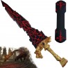 AF Masivní ocelový meč "THE BLACK BLADE" s plaketou - Elden Ring