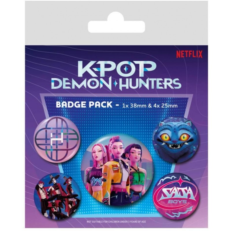 Sada placek KPop Demon Hunters (5 ks)