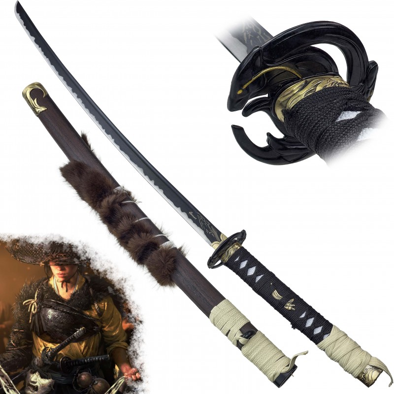 Amont Ocelová katana "LONE WOLF" Ghost of Yotei